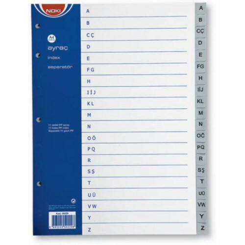 SEPARATOARE INDEX PLASTIC A-Z NOKI