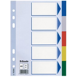 SEPARATOARE PLASTIC A5 INDEX 5 COLI ESSELTE