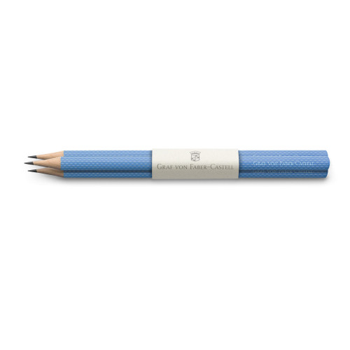 SET 3 CREIOANE GRAFIT GUILLOCHE BLEU GULF GRAF VON FABER-CASTELL