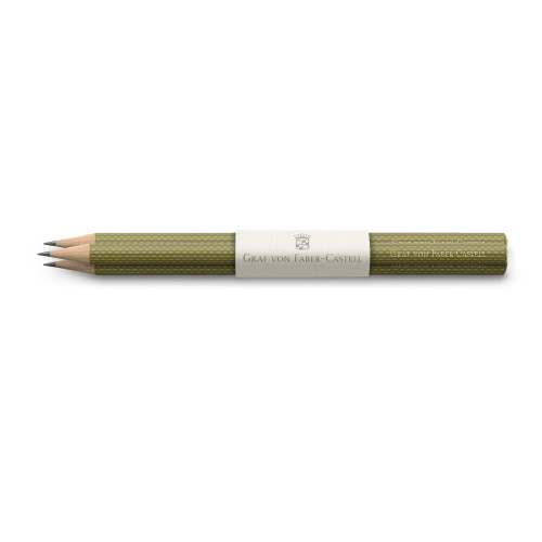 SET 3 CREIOANE GRAFIT GUILLOCHE VERDE OLIVE GRAF VON FABER-CASTE