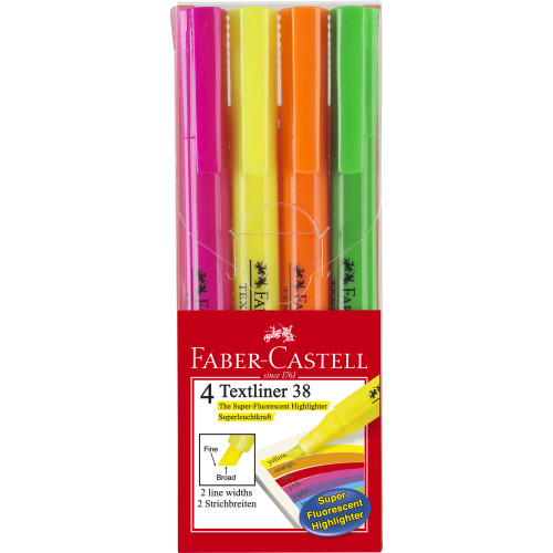 SET 4 BUC TEXTMARKER 38 FABER-CASTELL