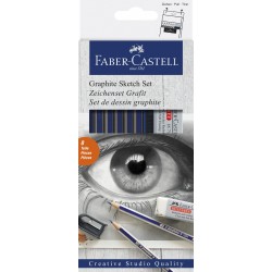 SET 6 CREION GRAFIT DIVERSE TARII GOLDFABER+ RADIERA+ASCUTITOARE