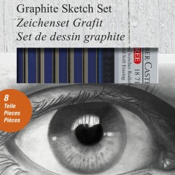 SET 6 CREION GRAFIT DIVERSE TARII GOLDFABER+ RADIERA+ASCUTITOARE