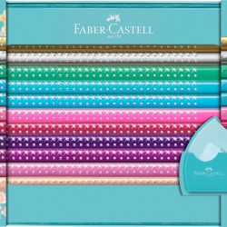 SET CADOU 20 CREIOANE COLORATE SPARKLE + ASC. SLEEVE FABER-CASTE