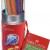 SET CADOU RACHETA 15 CREIOANE COLORATE GRIP + ASCUTITOARE  FABER