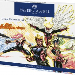 SET COMIC ILLUSTRATION 15 PIESE FABER-CASTELL