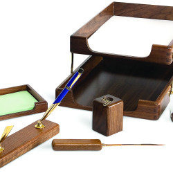 SET DE BIROU DIN LEMN STEJAR 6 PIESE