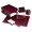 SET DE BIROU DIN PIELE BORDO 7 PIESE