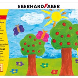 SET PICTURA CU DEGETELE 6 CULORI 100ML EBERHARD FABER