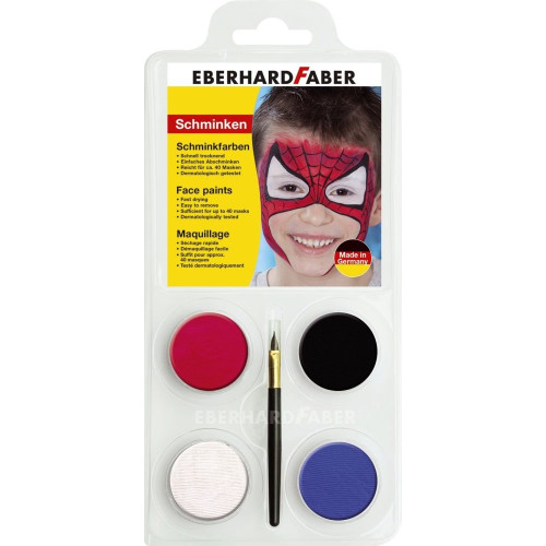 SET PICTURA PENTRU FATA 4 CULORI + PENSULA SPIDERMAN EBERHARD FA