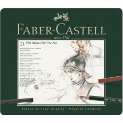 SET PITT MONOCHROME 21 BUC FABER-CASTELL
