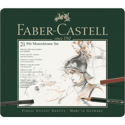 SET PITT MONOCHROME 21 BUC FABER-CASTELL