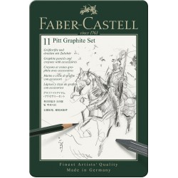 SET PITT MONOCHROME GRAFIT 11 BUC FABER-CASTELL