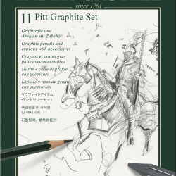 SET PITT MONOCHROME GRAFIT 11 BUC FABER-CASTELL