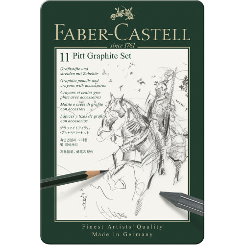 SET PITT MONOCHROME GRAFIT 11 BUC FABER-CASTELL