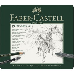 SET PITT MONOCHROME GRAFIT 19 BUC FABER-CASTELL