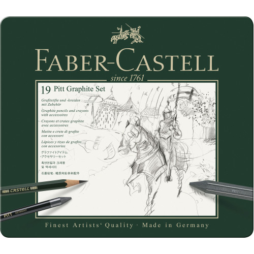 SET PITT MONOCHROME GRAFIT 19 BUC FABER-CASTELL