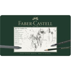 SET PITT MONOCHROME GRAFIT 26 BUC FABER-CASTELL