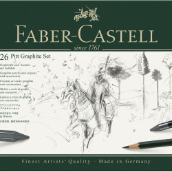 SET PITT MONOCHROME GRAFIT 26 BUC FABER-CASTELL