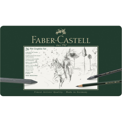 SET PITT MONOCHROME GRAFIT 26 BUC FABER-CASTELL