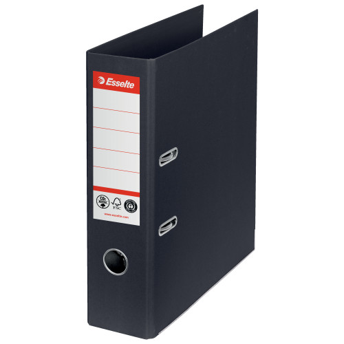 BIBLIORAFT CARTON RECICLAT 7.5CM NEGRU NR1 POWER FSC ESSELTE