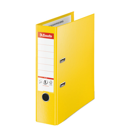 BIBLIORAFT PLASTIFIAT INT-EXT 8CM GALBEN JUMBO PLUS ESSELTE