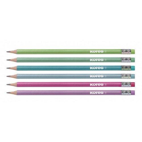 CREION GRAFIT HB CU GUMA METALIC 6/SET KORES