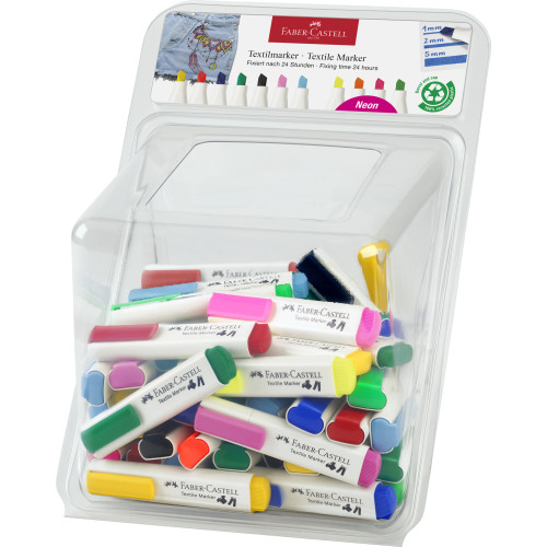 DISPLAY 60 BUC MARKER TEXTIL FABER-CASTELL