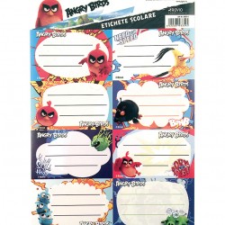 ETICHETE SCOLARE 40/SET ANGRY BIRDS PIGNA