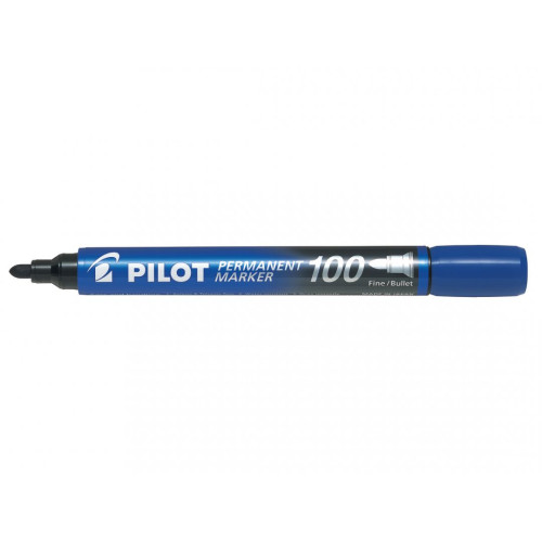 MARKER PERMANENT ALBASTRU VARF ROTUND 3MM 100 PILOT