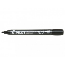 MARKER PERMANENT NEGRU VARF ROTUND 3MM 100 PILOT
