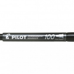 MARKER PERMANENT NEGRU VARF ROTUND 3MM 100 PILOT