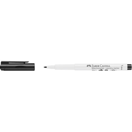 MARKER TEXTIL SLIM VARF ROTUND NEGRU FABER-CASTELL