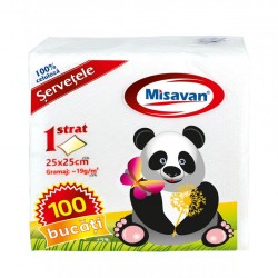 SERVETELE DE MASA ALBE 25X25CM 100/SET