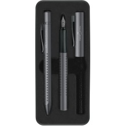 SET CADOU STILOU + PIX GRIP 2011 GRI ANTRACIT FABER-CASTELL