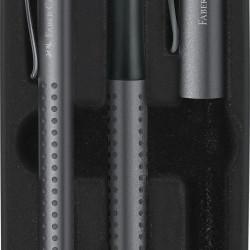 SET CADOU STILOU + PIX GRIP 2011 GRI ANTRACIT FABER-CASTELL