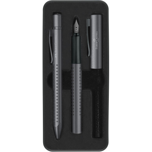 SET CADOU STILOU + PIX GRIP 2011 GRI ANTRACIT FABER-CASTELL