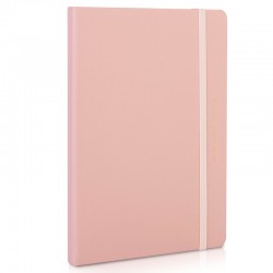 CAIET BIROU 210*143MM 96F DR COP IMITATIE PIELE ROZ DELI