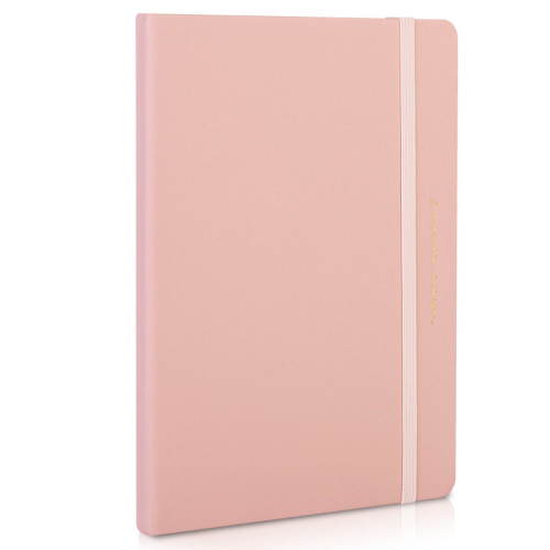 CAIET BIROU 210*143MM 96F DR COP IMITATIE PIELE ROZ DELI