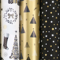 HARTIE AMBALAJ ROLA 70CM X 2M GOLDEN WINTERTIME ROTOLUX