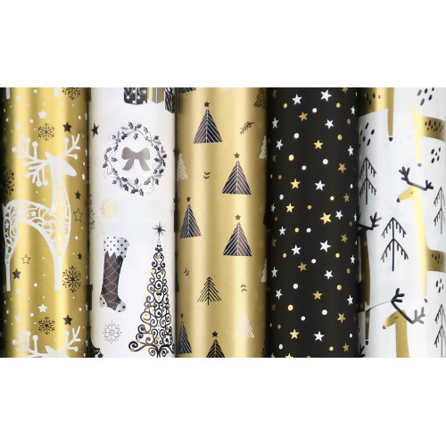 HARTIE AMBALAJ ROLA 70CM X 2M GOLDEN WINTERTIME ROTOLUX