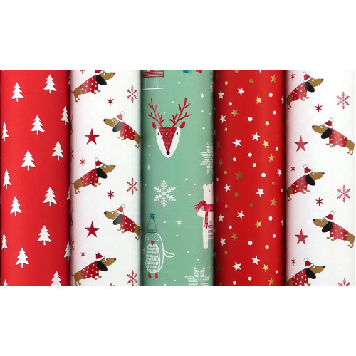 HARTIE AMBALAJ ROLA 70CM X 2M SANTAS HELPERS ROTOLUX