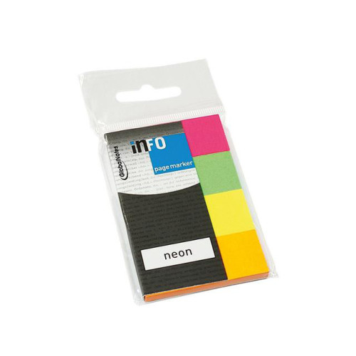 INDEX ADEZIV HARTIE 4*20*50MM 40 FILE 4 CULORI NEON INFO NOTES