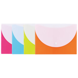 MAPA PLASTIC CU BUTON A5 DIV. CULORI NEON DELI