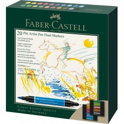 PITT ARTIST PEN DUAL MARKER SET 20 BUC FABER-CASTELL