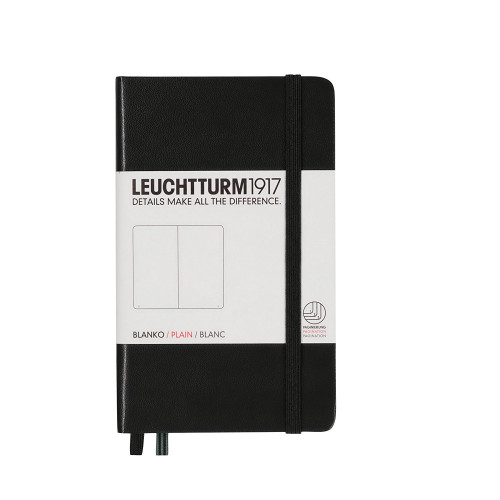 CAIET A6 VELIN COP. RIGIDA NEGRU LEUCHTTURM