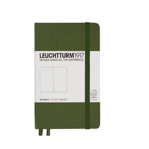 CAIET A6 VELIN COP. RIGIDA VERDE ARMY LEUCHTTURM