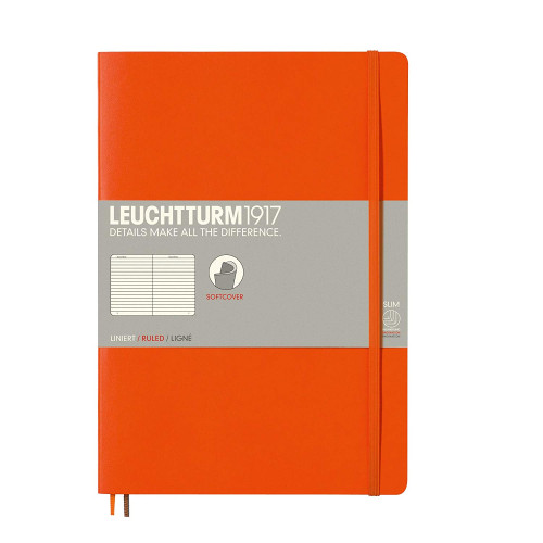 CAIET B5 DR COP. FLEXIBILA PORTOCALIU LEUCHTTURM