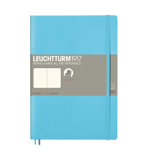 CAIET B5 VELIN COP. FLEXIBILA BLEU LEUCHTTURM