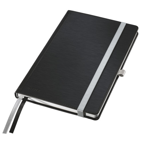 CAIET BIROU A5 AR NEGRU SATIN COPERTA CARTON STYLE LEITZ